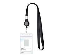 Badge Holder, 30pc Bus Card Sleeve Case Transparent Staff ID with Lanyard Badge Holder for Office School Travel(Sized)