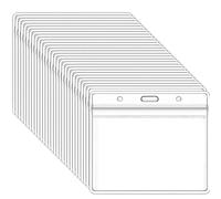 Badge Holder, 30pcs Card Protector, 4 X 3Inch, Plastic Clear ID Holder Name Tags Badge for Office School Travel