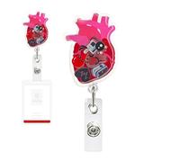 Badge Holder Clip, ID and Key Keychain Holder, Retractable Hanger, Sturdy Lightweight Design, 1.26 Inches, Perfect for Staff, Workplace, School, Conference, Nurses, Doctors, Surgeons, Hospital