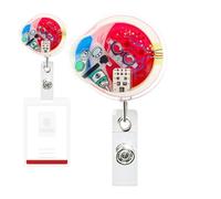 Badge Holder Clip, ID and Key Keychain Holder, Retractable Hanger, Sturdy Lightweight Design, 1.26 Inches, Perfect for Staff, Workplace, School, Conference, Nurses, Doctors, Surgeons, Hospital