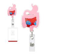 Badge Holder Clip, ID and Key Keychain Holder, Retractable Hanger, Sturdy Lightweight Design, 1.26 Inches, Perfect for Staff, Workplace, School, Conference, Nurses, Doctors, Surgeons, Hospital