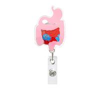 Badge Holder Clip, ID Key Holder, Retractable Shake Toy Clip, Durable Hanger Organizer, Staff Workplace for Nurses Doctors Hospital Conference School, 1.26 inches