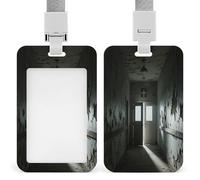 Badge Holder End of The Hospital Corridor Printed Vertical Name Card Holder Suitable for Office School ID Card Proximity Key Card Driver License and Pass