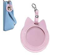 Badge Holder, Leather Cat Display Cover - Portable for Playing Badges - for Children Boys Collectors Students Concerts Fair Theme Party and Travel