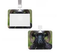 Badge Holder Thick Clear ID Card Holder Hard Plastic Name Tag Holders an Old Black Sheep Badge Holders with Clip Work Badge Sleeve for Office Doctor Teacher Accessories