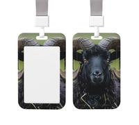 Badge Holder Thick Clear ID Card Holder Hard Plastic Name Tag Holders an Old Black Sheep Badge Holders with Clip Work Badge Sleeve for Office Doctor Teacher Accessories