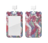 Badge Holder Thick Clear ID Card Holder Hard Plastic Name Tag Holders Michael Jackson Badge Holders with Clip Work Badge Sleeve for Office Doctor Teacher Accessories