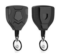 Badge Holder with Carabiner - Retractable Badge Holder Clip | Key Chains with Heavy Duty Carabiner Clips | Outdoor Accessories with Steel Cable for Camping, ID Cards