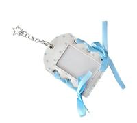 Badge Holder with Key Ring in the Shape of a Starry Bow - Name Holder - For Bathroom, Bedroom, Work, Nurse, Teacher, Car