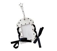 Badge Holder | With Key Ring in the Shape of a Starry Bow Tie | Name Card Holder for Work Cruise Home Nurse Teacher Car