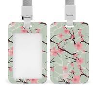 Badge Holder with Lanyard Id Cherry Blossom Printed Badge Holder Cute Suitable for Various Activities Whether Small Or Large
