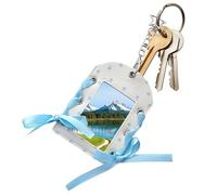 Badge Holder with Lanyard | PU Leather Card Holder with Star Keyring | Colorful ID Card and Keychain for Nurses, Teachers, Work and Travel | Ideal for Cruise, Home,