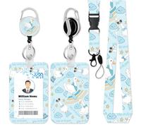 Badge Holder with Retractable Badge Reel - Silly Goose Badge Holder and Adjustable Lanyards for Nurse Teacher Student Office, Badge Reel ID Card Cute Clip Accessories Birthday Chrismas Gifts for Women