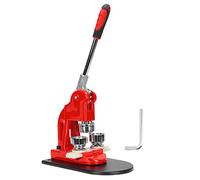 Badge Machine Metal Label Maker DIY Custom Pin Buttons Press Badge Maker with Interchangeable Molds for Schools Organizations Events Stainless Steel Iron 32mm