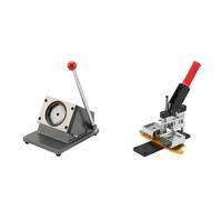 Badge Maker 2 * 2inch Fridge Magnet Button Making Machine 50 * 50mm Square Refrigerator Magnets Maker Machine+Cutter+100pcs Materials Set(50x50mm Cardboard)