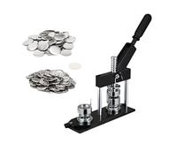 Badge Maker, Aluminum Alloy Black Bad Machine, DIY Button Lining Machine, Punch Press Machine Kit Machine 25 32 37 58 75mm(500-25)