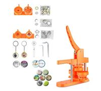 Badge Maker Button Badge Maker Machine Kit DIY Badge Pin Maker Circle Cutter 25mm 32mm 58mm 300Pcs(Orange)