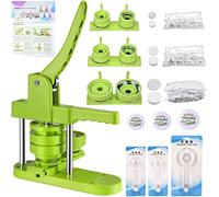 Badge Maker Button Machine Different Sizes 25+32+58 mm Pin Badges Set with 300 Plastic Button DIY Badge Press Machine with Molds & Round Paper Cutter