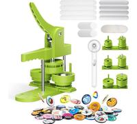 Badge Maker Button Press Machine 58+32+25mm DIY Pin Making Kit with 400pcs Button Parts and Circle Cutter for Custom Button
