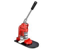 Badge Maker Machine 25mm Button Punch Press Machine w/ 1000 PCS Button Parts COSTWAY Red One Size