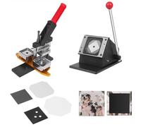 Badge Maker Machine, 50mm Square Magnet Maker with 100 Components for Creating Custom Magnets for Refrigerators and Iron Surfaces
