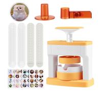 Badge Maker Machine 55mm/2.16in, Button Maker Pin Badge Press DIY Badge Making Kit with Circle Cutter, 48pcs Plastic Button Parts, DIY Round Pin Maker Kit for Kids Party and Gifts