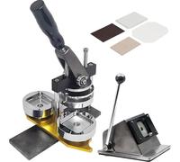 Badge Maker Machine Badge Making Kit, Fridge Magnet Button Badge Making With 50x50mm With 100pcs Accessories & Square Cutter Custom Metal Badge Press Kit For Craft Lovers Gift Making