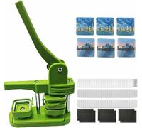 Badge Maker Machine Button, 50 mm Square Fridge Photo Magnets Maker Machine Press, Ergonomic Arc Handle Punch Press Kit, Easy DIY Button Making