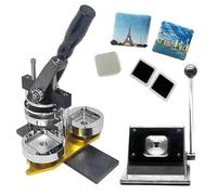 Badge Maker Machine DIY Fridge Magnet Button Badge Making Kit - Includes 100 Magnetic Button Supplies & Easy-to-Use Press Machine - Perfect for Kids' Craft Projects and Custom Gi-fts