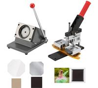Badge Maker Machine, Fridge Magnet Badge Magnets Maker Machine,50mm2 Inch Square DIY Photo Maker Machine,Refrigerator Sticker Making Machine,Button Press Machine with 100 PCS Magnetic Butto
