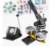 Badge Maker Machine,Photo Magnet Making Machine, Fridge Sticker Making Machine, Photo Magnet Press + Paper Cutter + 120 Sets of Materials for Decorating Fridge,50 * 50mm