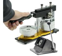 Badge Maker Machine Pro Badge Machine Button Maker 50 * 50mm,Diy Square Badge Making Machine+Handling Cutter+100*Consumables,Craft Kit For Homemade Fridge Magnets,Custom Photo Magnet Press,B