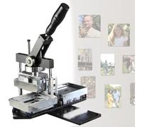 Badge Maker Machine - Professional Metal Rectangle Badge Making Kit with 100 Sets of Consumables for DIY Custom Badges