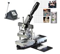 Badge Maker Machine Square Magnets Fridge Rectangular DIY Photo Press Kit with Paper Cutter and 100pcs Materials