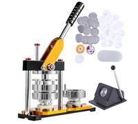Badge Maker Machine with 100 Accessories & Circle Cutter, DIY Pin Button Press Kit for Sporting Events and Political Campaigns, Multiple Sizes