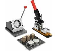 Badge Maker Making Machine,Square Magnets Fridge,2x2in50mm DIY Photo Press with Paper Cutter Consumables