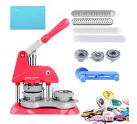 Badge Maker Making Machine,Square Magnets Fridge,58mm Pin Button With 100pcs Accessories Circle Cutter,Diy Kit,Custom Metal Press