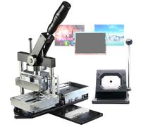 Badge Maker Punch Press Machine with 100 Parts and Paper Cutter, DIY Button Making for Fridge Magnets, Sporting Events, Political Campaigns