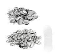Badge Making Kit, 100Pcs Mini DIY Round Mirror Material Bad Blank Button Pins for Maker Machine 25mm, 32mm, 37mm, 44mm, 58mm, 75mm(44mm)