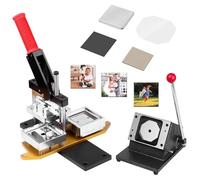 Badge Making Machine for 50mm Buttons, Includes Paper Cutter, 1000 Pieces, Ideal for DIY Craft Projects and Events, Magnet Making, and Custom Badges