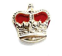 Badge Metal Queen's Crown Crown Gold Red Velvet Clatch Pin
