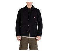 Badge Overshirt, male, Tommy Jeans, Light Jackets, Black, S, Jackets S