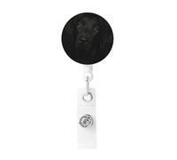 Badge Reel Black Labrador Retrievers Dog, Reel Clip Retractable Badge Holder Office Accessories with Lanyard Nurse Teacher Student