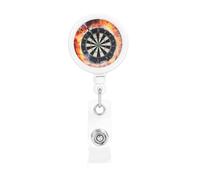 Badge Reels Retractable Badge Holder with Key Ring Nurse Badge Reels Lightweight Heavy Duty ID Badge Clip Dart Board ID Card Key Holder for Office Worker Teacher Gifts