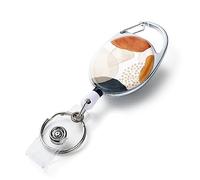 Badge Reels Retractable，Double Sided Color Print Pattern Retractable Badge Holders，with Retractable Keychain, Badge Clip and Key Ring，Durable Nylon Retractable Rope