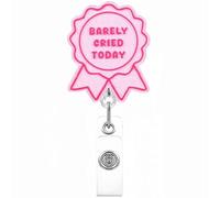 Badge Reels Retractable ID Clips Funny Acrylic Badge Holder with Alligator Clip Nursing Badge Reel for Doctor Student Teacher Nurses