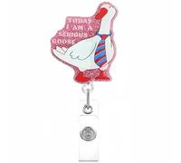 Badge Reels Retractable ID Clips Funny Acrylic Badge Holder with Alligator Clip Nursing Badge Reel for Doctor Student Teacher Nurses