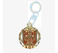 Badge Round Acrylic Pet Tag â€“ Durable and Stylish Pet Identification Tag with Colorful Chain for Dogs and Cats