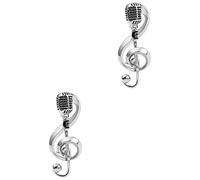 Badge Singers Music Note Scarf Lapel Suit Guitar Musical Instrument Brooch Women Bag Pin Alloy Silver