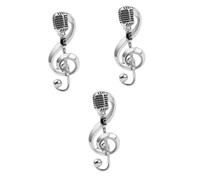 Badge Singers Music Note Scarf Lapel Suit Guitar Musical Instrument Brooch Women Bag Pin Alloy Silver